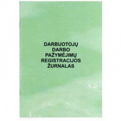 Darbuotojų darbo pažymėjimų registracijos žurnalas A5/12 l