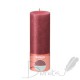 Žvakė - cilindras RUSTIC, raudona, D 6,8 cm, H 19 cm, vnt