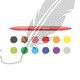 Flomasteriai CARIOCA BIRELLO , dvipusiai, 12 spalvų