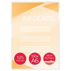 Laminavimo vokeliai Fellowes 75 x 105 mm, 125 mikr. 100 vnt.