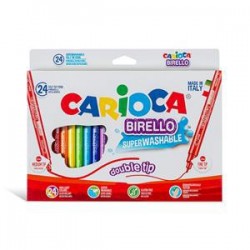 Flomasteriai Carioca Birello , dvipusiai, 12 spalvų