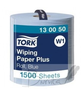 Pramoninis popierius TORK Advanced 420 W1, 130050, 2 sl, 1500 l., 36.9 cm x 510 m, mėlynos spalvos
