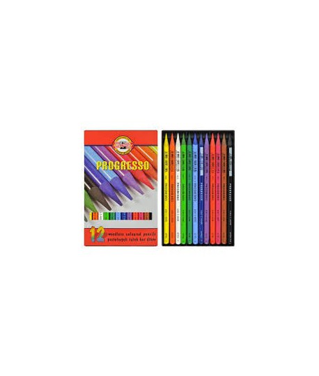 Spalvoti pieštukai KOH-I-NOOR PROGRESSO, 12 spalvų