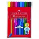 Flomasteriai Faber Castell GRIP, 10 spalvų