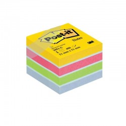 Lipnių lapelių kubas POST-IT MINI ULTRA, 51 x 51 cm, 400 lapelių, įvairių spalvų