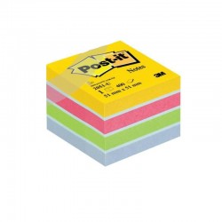 Lipnūs lapeliai POST-IT MINI kubas 51 x 51 mm ULTRA spalvos