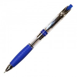 Automatinis tušinukas Claro Retro Chrome, 0,7 mm,mėlynas tušas