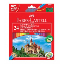 Spalvoti pieštukai Faber-Castell Castle, 24 spalvos