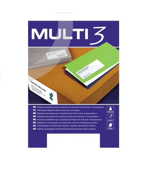 Lipnios etiketės MULTI-3, 105 x 48 mm, A4, 100 lapų