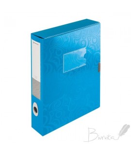 Dėklas - dėžutė dokumentams PANTA PLAST, A4, PP, mėlyna