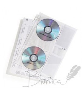 Įmautės CD /DVD diskams DURABLE, A4, skaidri, talpa 4 vnt lape , 10 įmaučių