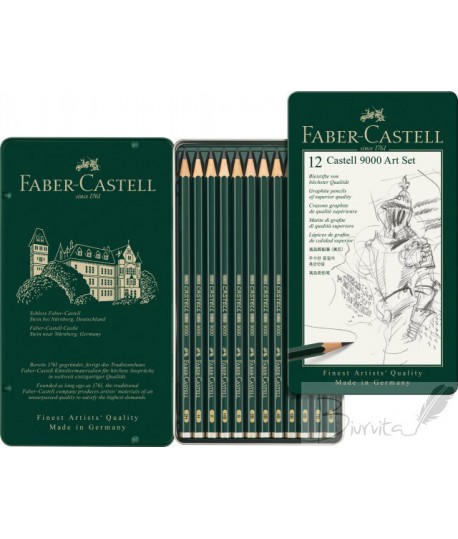 Pieštukų rinkinys FABER CASTELL 9000 Art Set, 12 vnt.