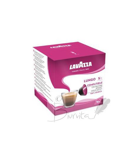 Kavos kapsulės LAVAZZA “Lungo”, 128g