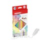 Spalvoti pieštukai KORES KOLORES STYLE, tribriauniai, 3mm, 15 spalvų (2 metalizuotos spalvos ir 1 neoninė)